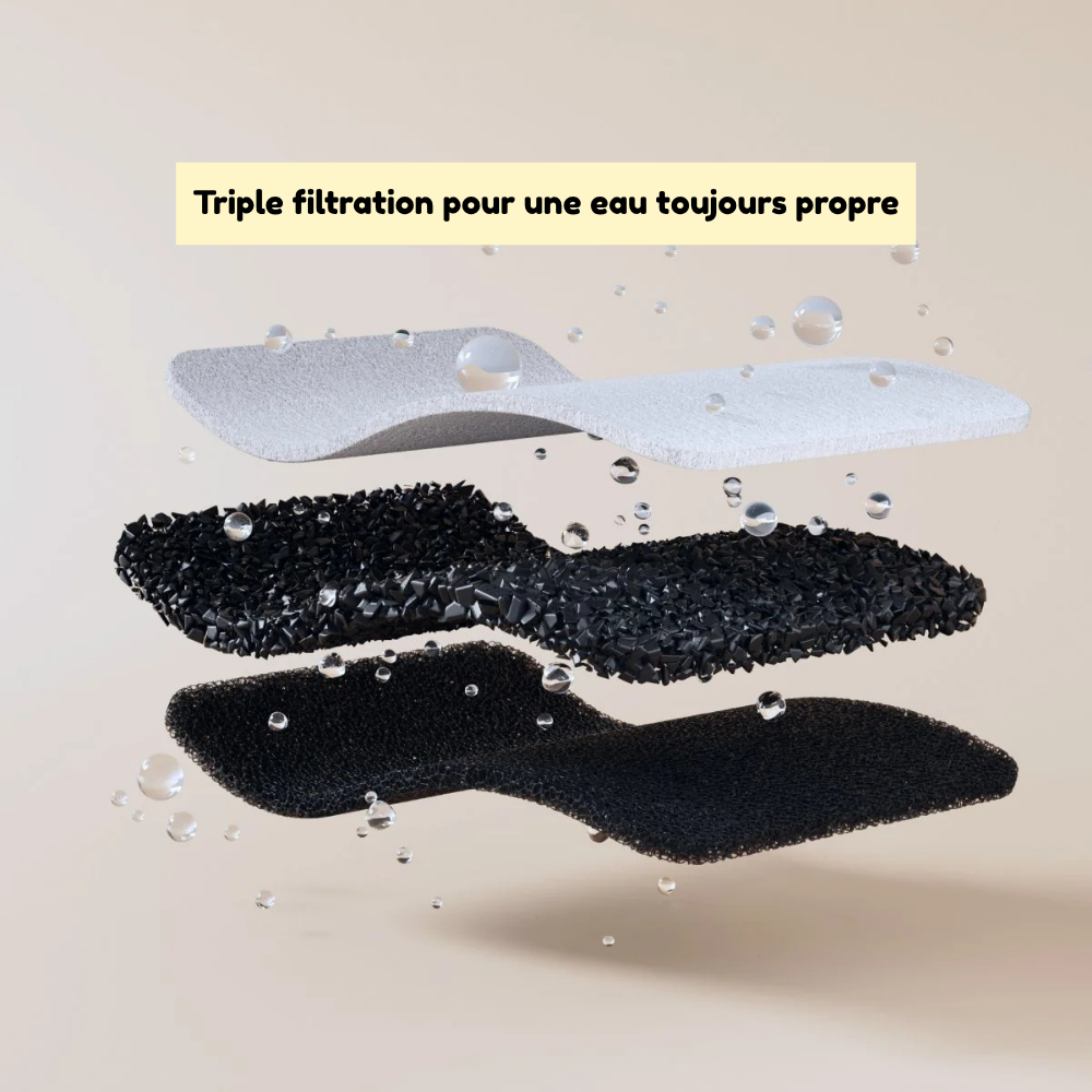 Fontaine à eau sans fil pour chat — 2,2L inox